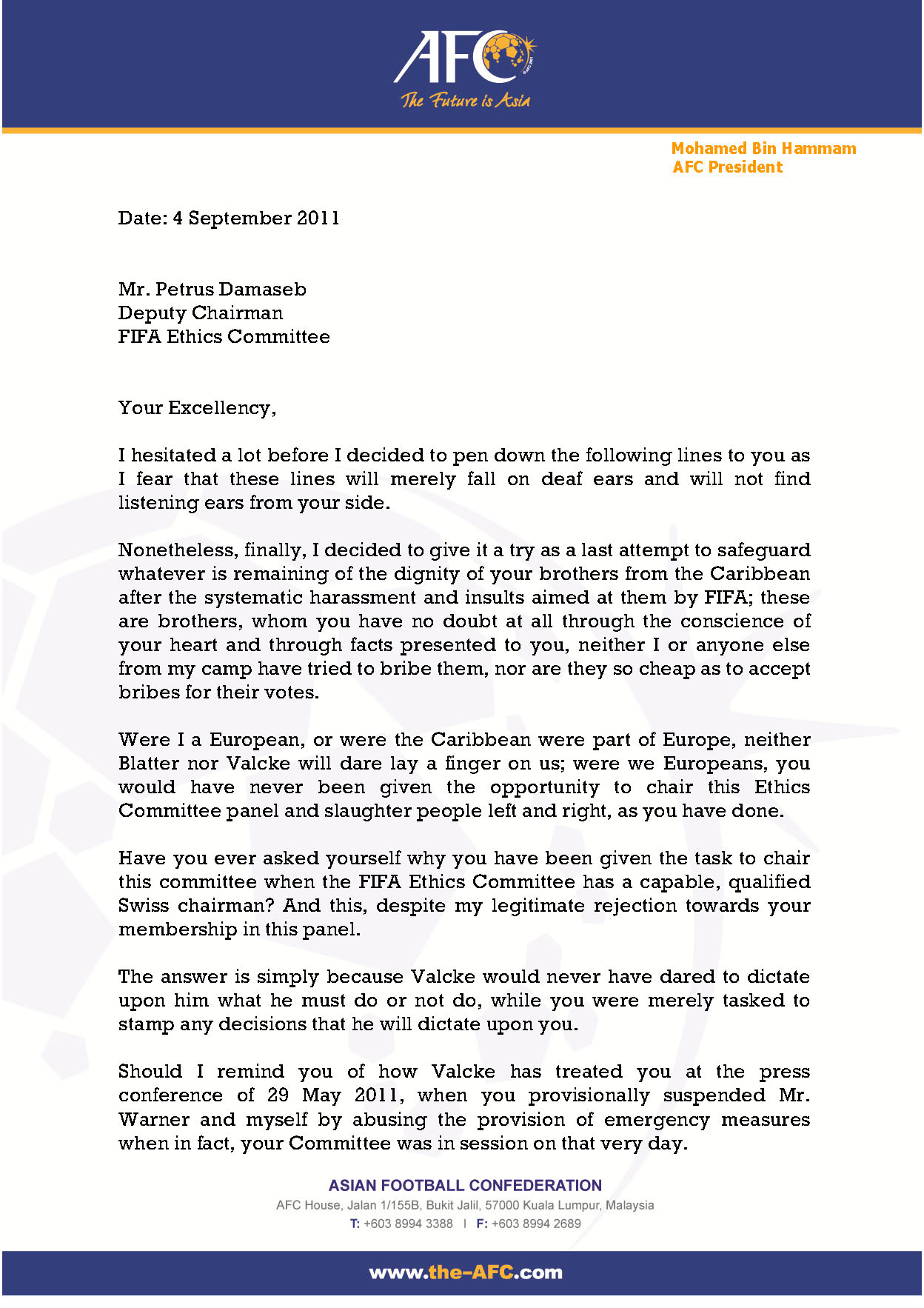 Mohamed_Bin_Hammam_letter_to_Ethics_Committee_September_6_2011